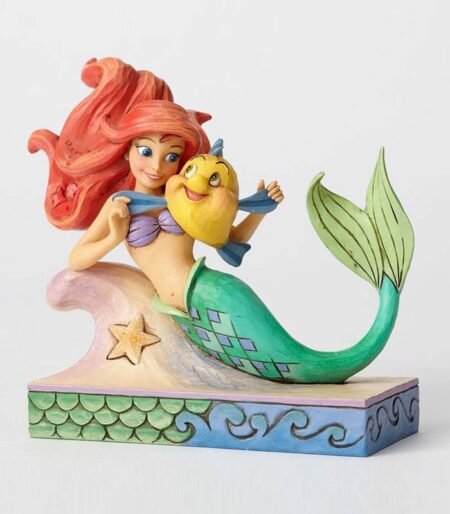 Disney Traditions by Jim Shore - Ariel with Flounder - Fun and Friends Figurine