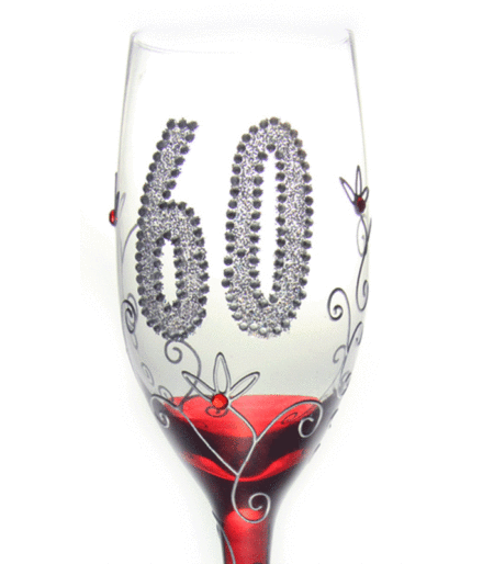 60th Birthday Traditional Champagne Flute Keepsake Gift