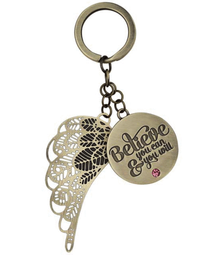 You Are An Angel Keychain - Believe You Can and You Will, Gifts for girls