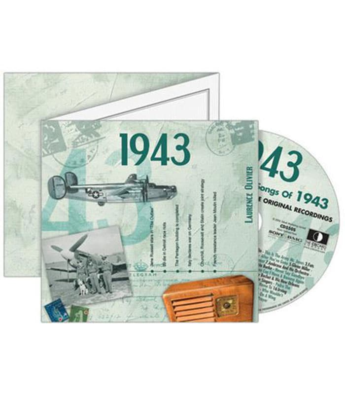 Birthday Gifts or Anniversary Gifts, Classic Years CD Card 1943
