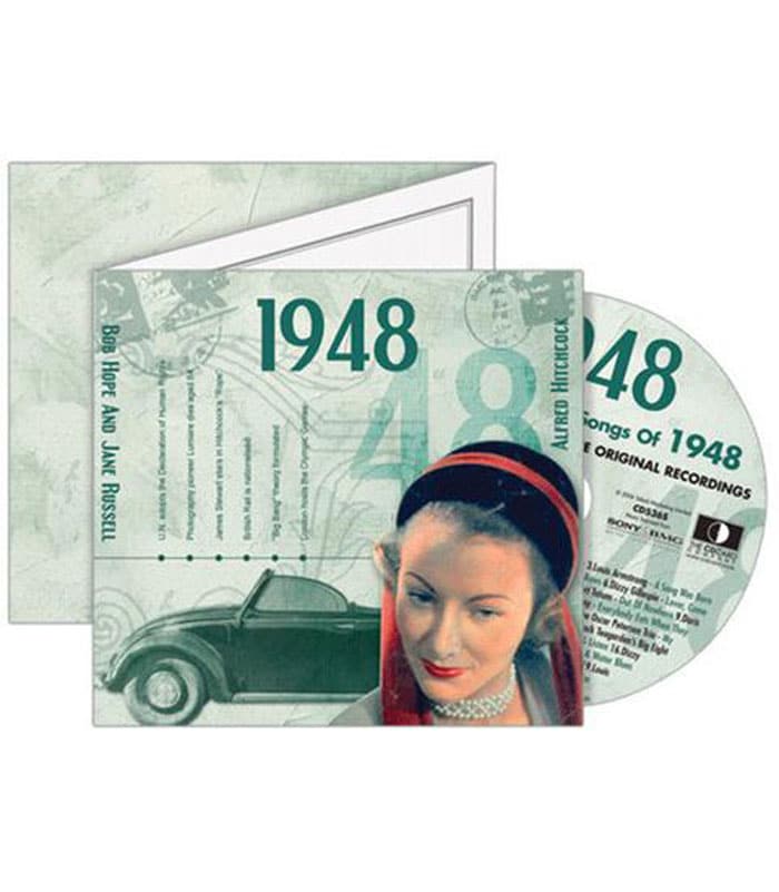 Birthday Gifts or Anniversary Gifts, Classic Years CD Card 1948