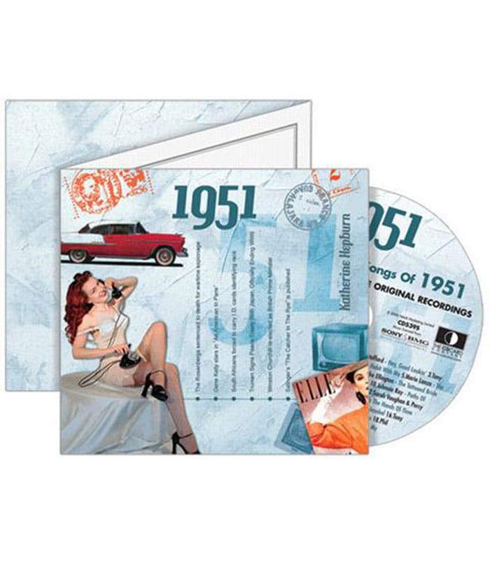 Birthday Gifts or Anniversary Gifts, 1951 Classic Years CD Card