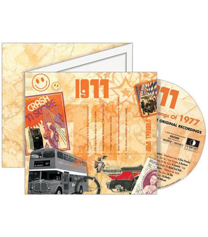 Birthday Gifts or Anniversary Gifts, 1977 Classic Years CD Card
