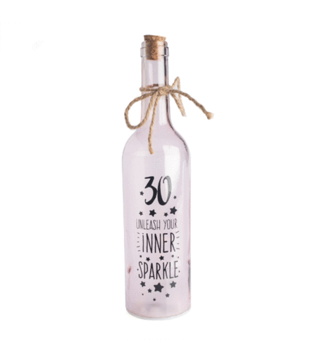 Wishlight Bottle 30th Birthday - 30 Unleash Your Inner Sparkle