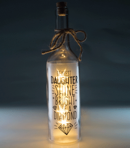 Daughter Wishlight Bottle - Dearest Daughter Shine Bright Like a Diamond