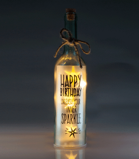 Happy Birthday Wishlight Bottle, Birthday Gift Ideas