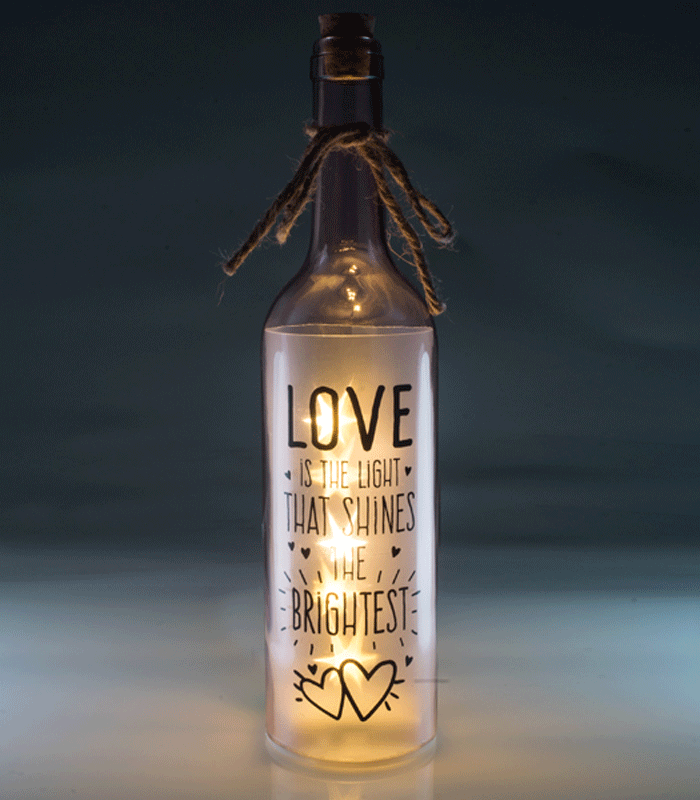 Love Wishlight Bottle - Love is the Light that Shines the Brightest