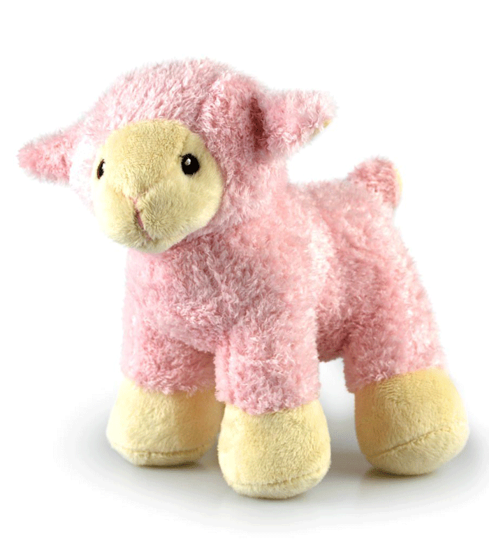 Korimco Nursery Soft Toys Stuffed Animal - Peepers Pink Lamb
