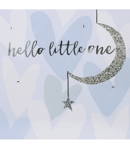 Blush Gems Greeting Card – Hello Little One Baby Boy Card