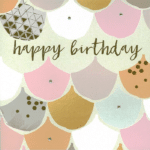 Blush Greeting Card with Gems – Happy Birthday