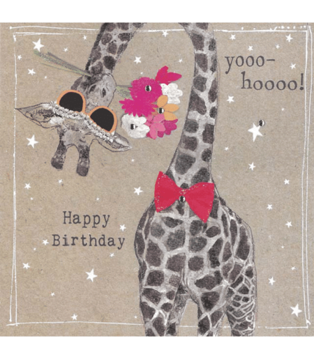 Fancy Pants Greeting Card with Gems – Yooo-Hooo! Happy Birthday