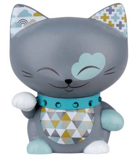 Mani The Lucky Cat Figurine – Grey - Small, lucky gifts, gifts for girls