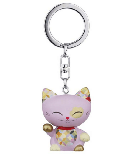 Mani The Lucky Cat Keychain – Light Orchid. Gifts for girls, lucky gifts