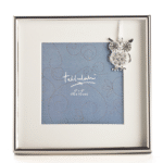 Silver Baby Photo Frame with Diamante Encrusted Owl Charm