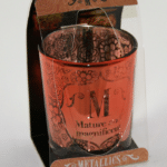 Metallics Personalised Candle Pot with Name Meaning – M