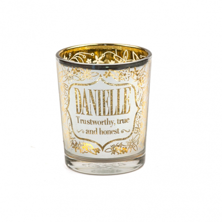 Metallics Personalised Candle Pot with sentiment – Danielle