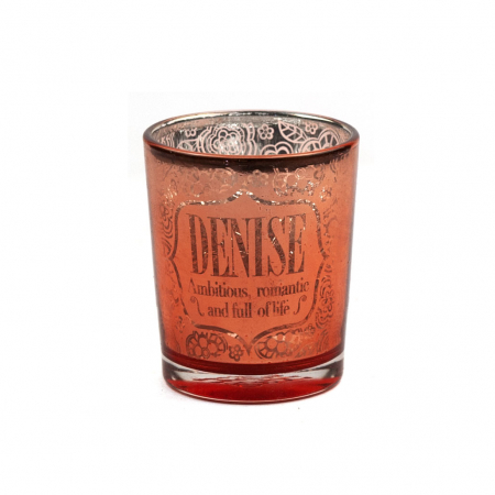 Metallics Personalised Candle Pot with Sentiment – Denise