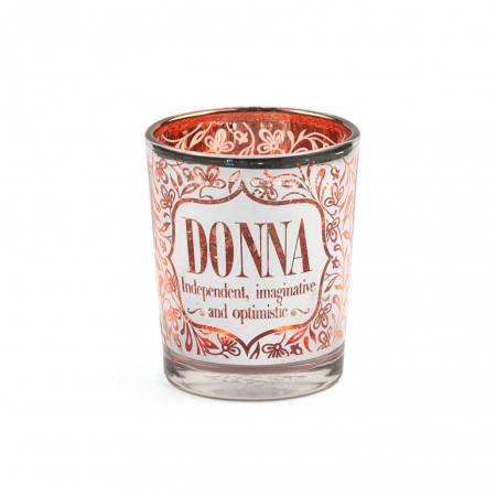 Metallics Personalised Candle Pot with Sentiment – Donna