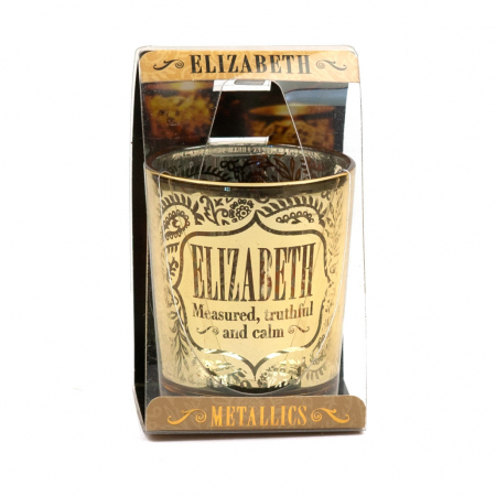 Metallics Personalised Candle Pot with Sentiment – Elizabeth