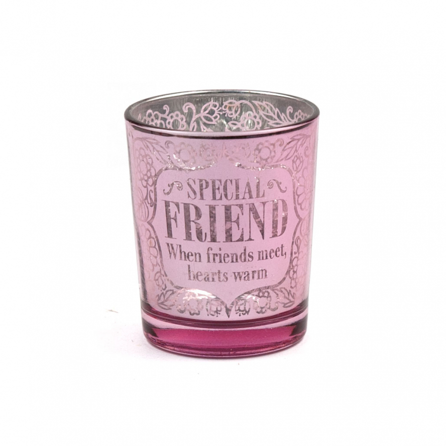 Metallics Personalised Candle Pot with Sentiment – Special Friend