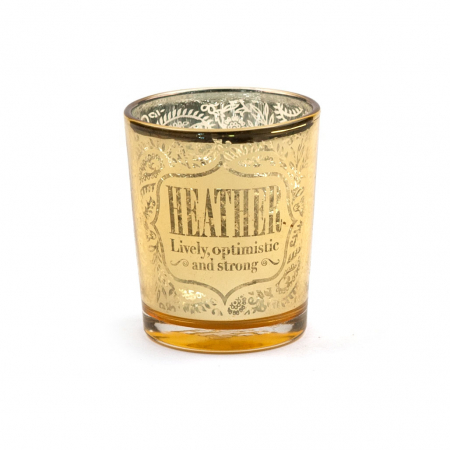 Metallics Personalised Candle Pot with Sentiment – Heather