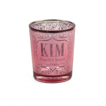 Metallics Personalised Candle Pot with Sentiment – Kim