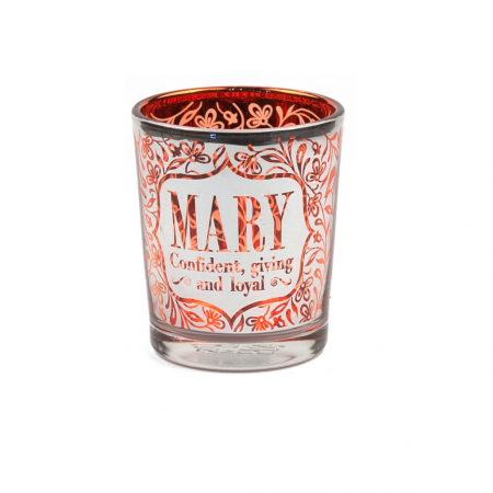 Metallics Personalised Candle Pot with Sentiment – Mary