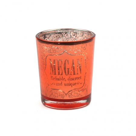 Metallics Personalised Candle Pot with Sentiment – Megan