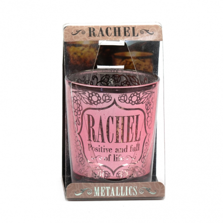 Metallics Personalised Candle Pot with Sentiment – Rachel