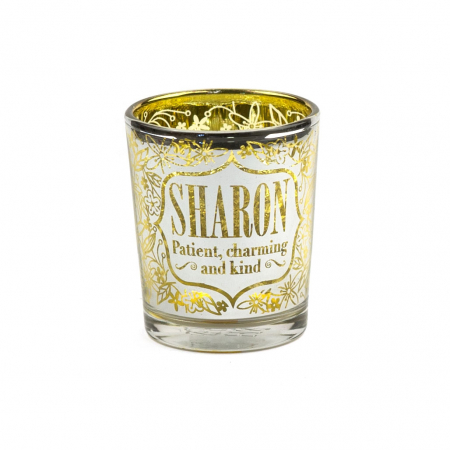 Metallics Personalised Candle Pot with Sentiment – Sharon