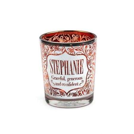 Metallics Personalised Candle Pot with Sentiment – Stephanie