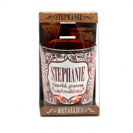Metallics Personalised Candle Pot with Sentiment – Stephanie