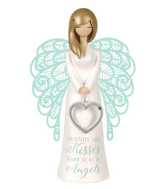 You Are An Angel Figurine - Friends are kisses blown to us by angels