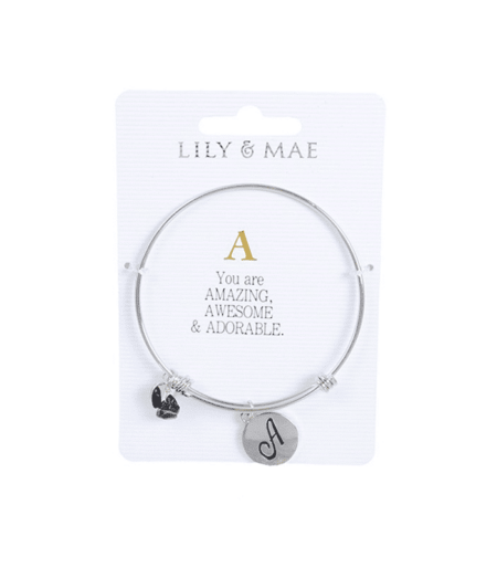 Personalised Bangle with Silver Charm – A