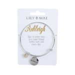 Personalised Bangle with Silver Charm – Ashleigh