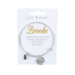 Personalised Bangle with Silver Charm – Brooke