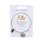Personalised Bangle with Silver Charm – Ellie