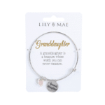 Personalised Bangle with Charm - Granddaughter, Gifts for Girls