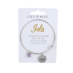 Personalised Bangle with Silver Charm – Isla