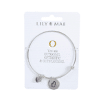 Personalised Bangle with Silver Charm – O