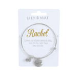 Personalised Bangle with Charm – Rachel. Personalised gifts for her
