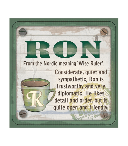 Personalised Cuppa Coasters - Ron