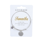 Personalised Bangle with Charm – Samantha. Personalised gifts for her