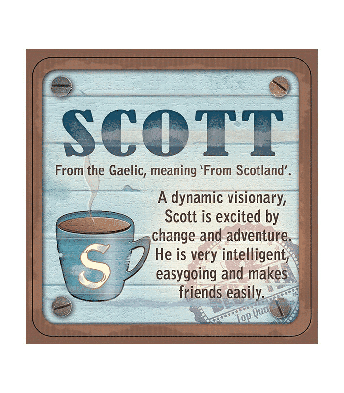 Personalised Cuppa Coasters - Scott