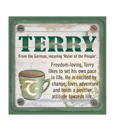 Personalised Cuppa Coasters - Terry