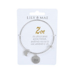 Personalised Bangle with Charm – Zoe. Personalised gifts for her