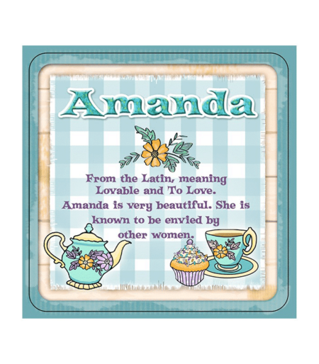Personalised Cuppa Coasters - Amanda