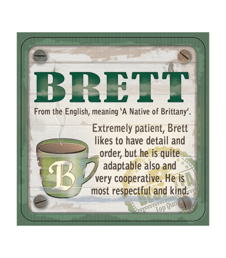 Personalised Cuppa Coasters - Brett