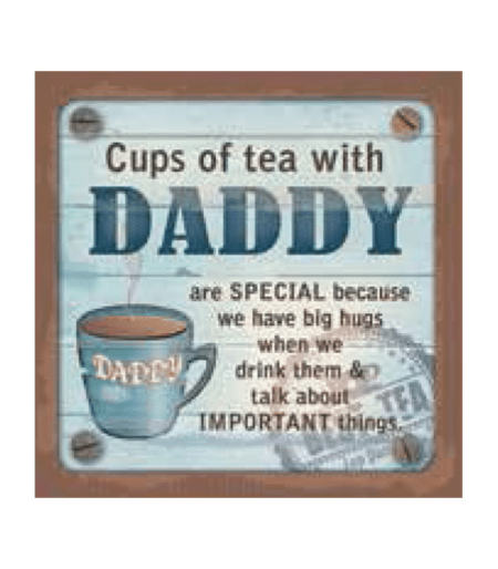 Personalised Cuppa Coasters - Cups of tea with Daddy