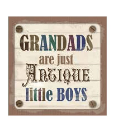 Personalised Cuppa Coasters - Grandads are just antique little boys